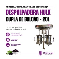 Despolpadeira Hulk Dupla de Balcão 20 L