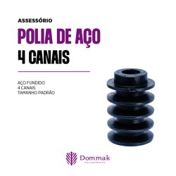 Polia de Aço 4 Canais