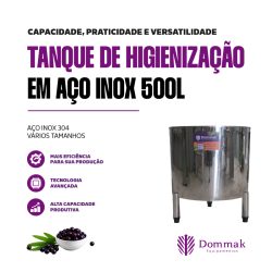 Tanque de Higienização de 500 Litros